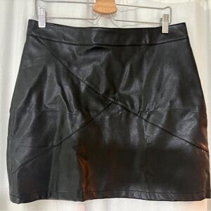 Black Leather Mini Skirt